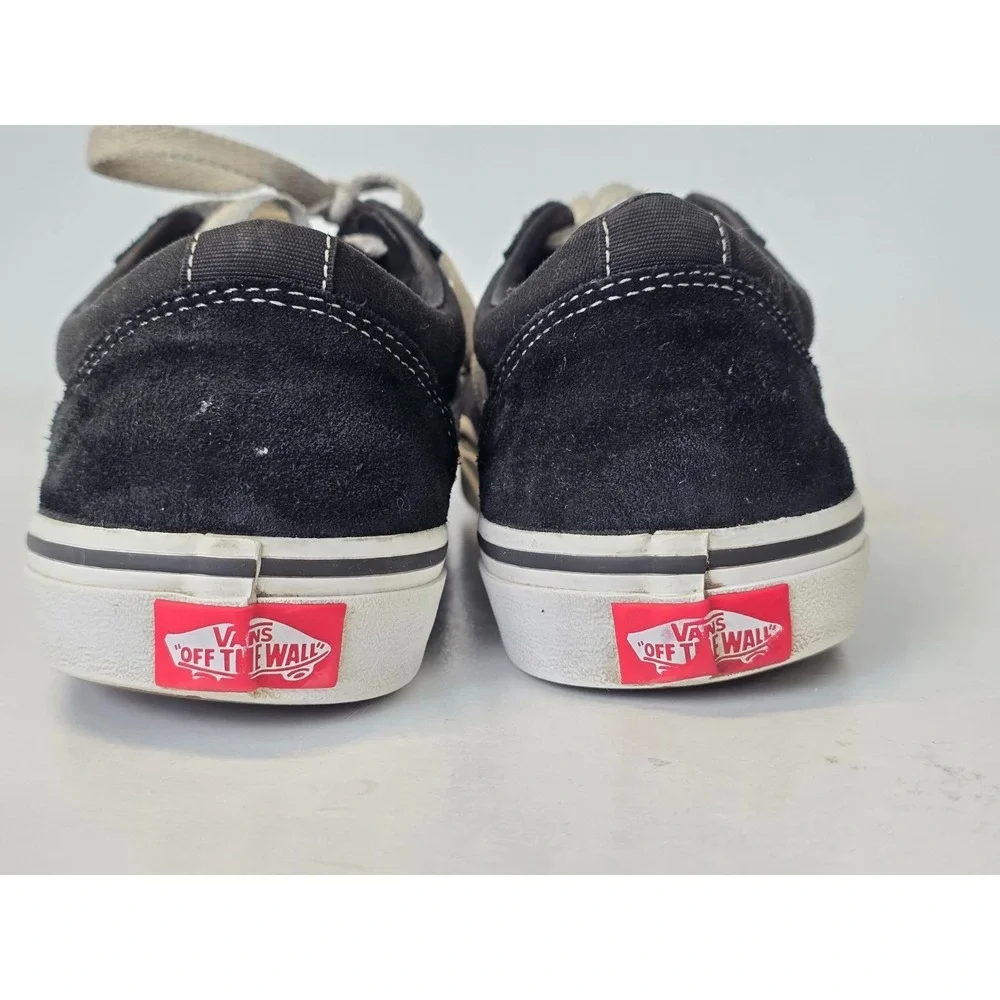 Vans Old School Youth‎ Sneakers Size 6 Black White Suede Canvas Low Top Shoes